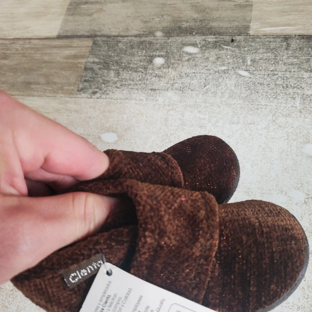 Cienta 133008 Toddlers Shoes Sz 6 Brown Velvet Round Toe Hook & Loop Ankle